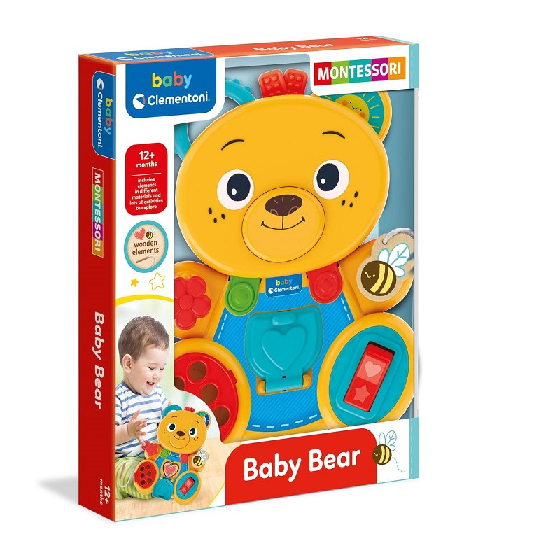 Clementoni Montessori Busy Baby Bear Gioco Educativo