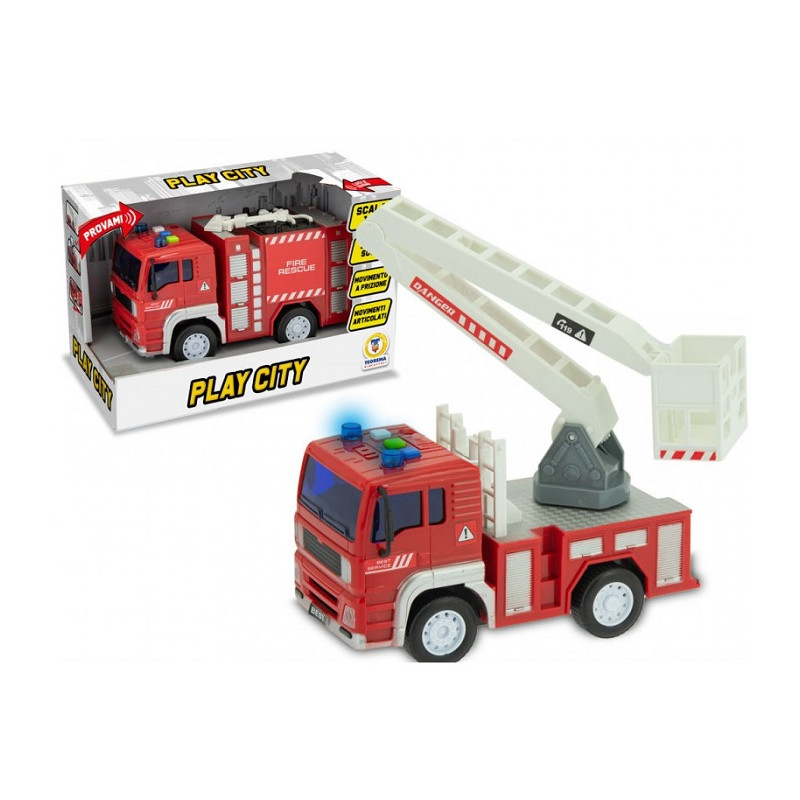 Teorema Play City Camion Antincendio Pompieri con Luci e Suoni