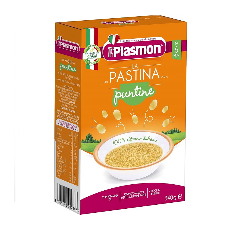 Plasmon Pastina Puntine Offerta 4 Confezioni da 340gr