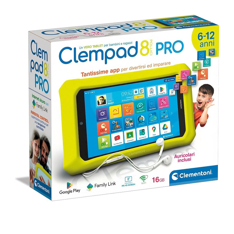 Clementoni 16796 Clempad 8 PRO Tablet Bambini 6-12 Anni CLEMENTONI