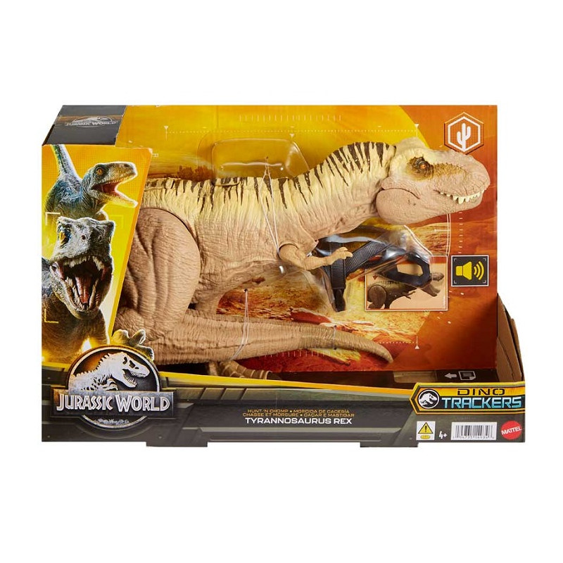 Mattel Jurassic World T-Rex Caccia e Divora Dinosauro Interattivo
