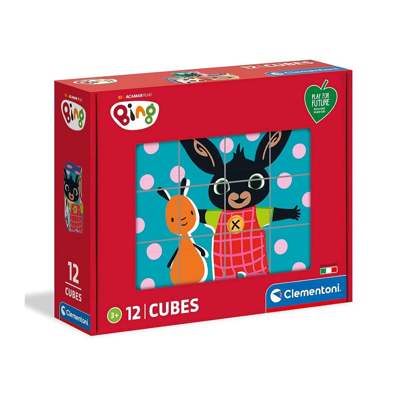 Clementoni Bing Puzzle Set Cubi 12 Pezzi