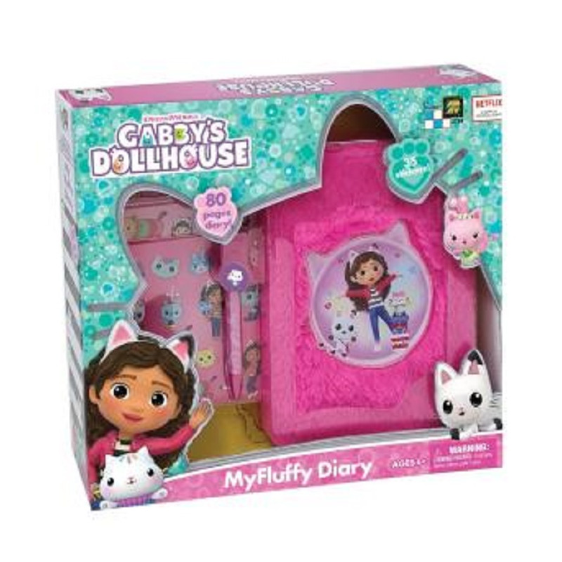 Gabby's Doll House My Fluffy Diario con 25 Stickers