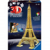 Ravensburger Puzzle 3D, Torre Eiffel in Edizione Speciale Notte con LED