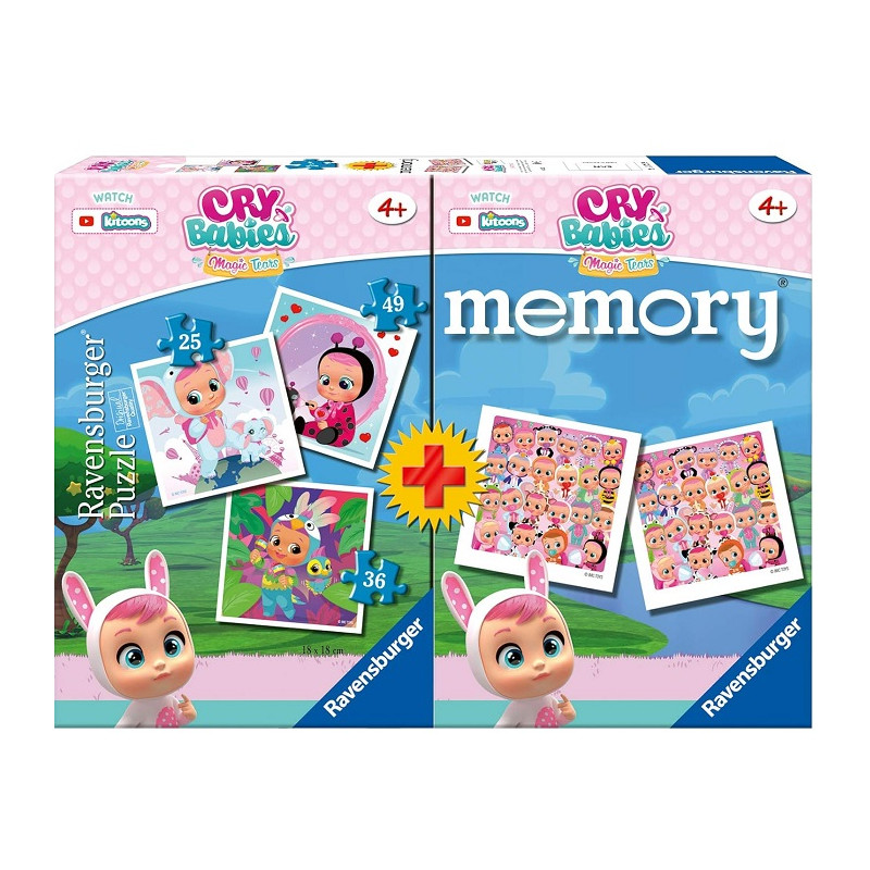 Ravensburger Cry Babies Multipack Memory + 3 Puzzle