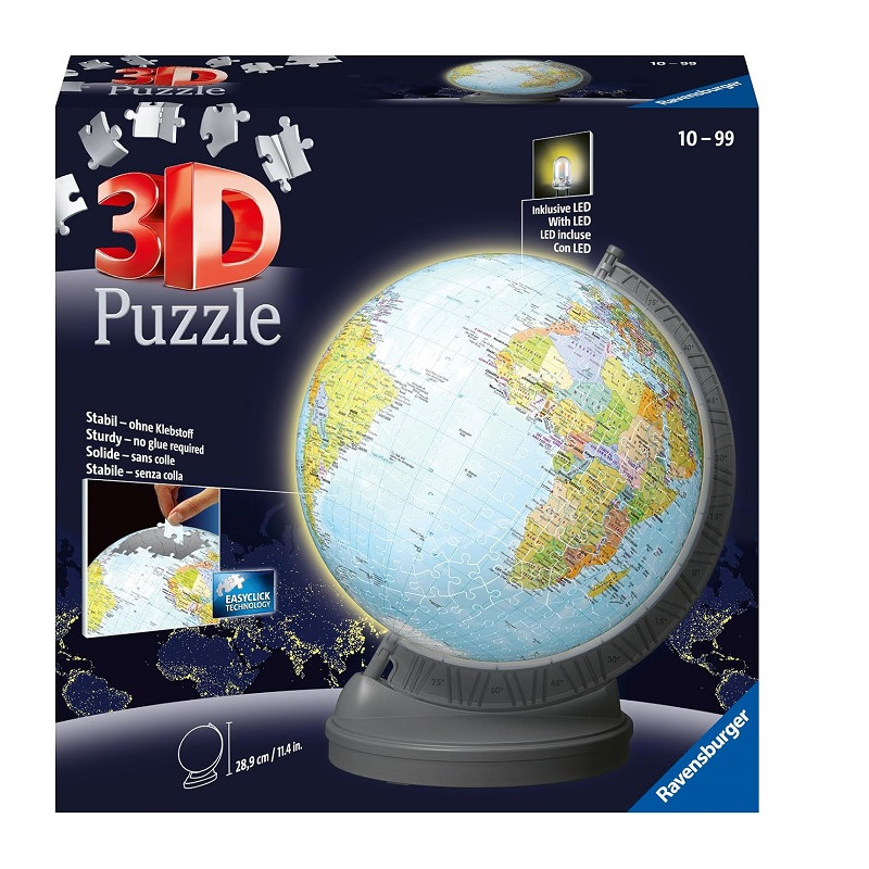 Ravensburger 3D Puzzle Globo Night Edition 540 Pezzi