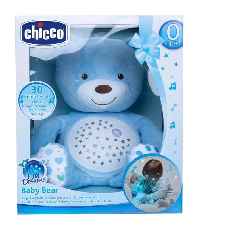 Chicco First Dreams Orsacchiotto Peluche Baby Bear Proiettore Blu