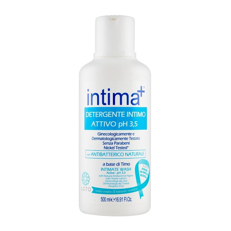 Intima+ Detergente Intimo Attivo Ph 3.5 con Antibatterico Naturale Confezione da 500ml