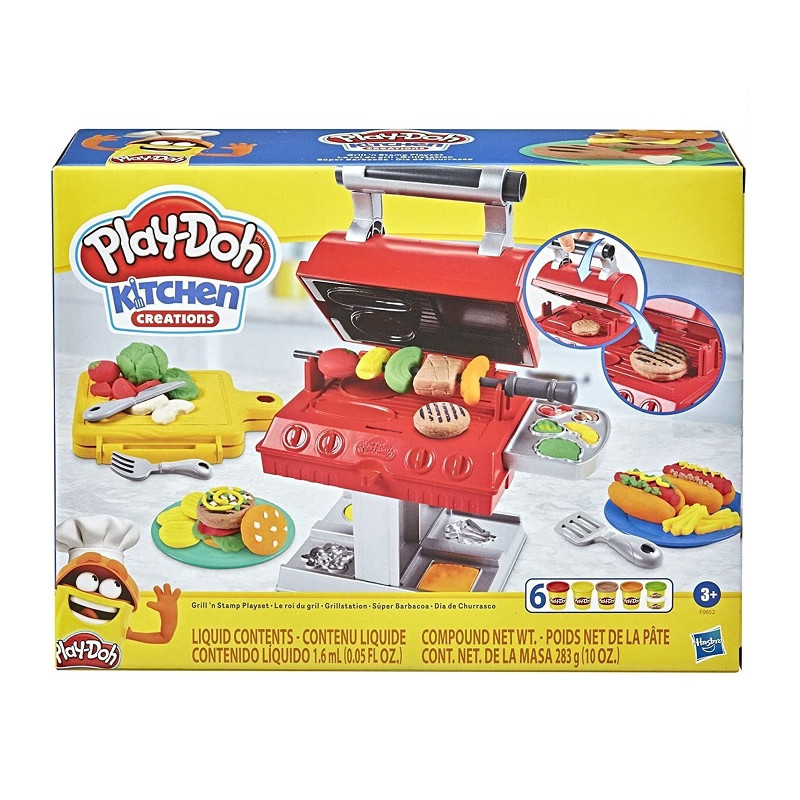 Hasbro Play-Doh Kitchen Creations Barbecue con 6 Vasetti
