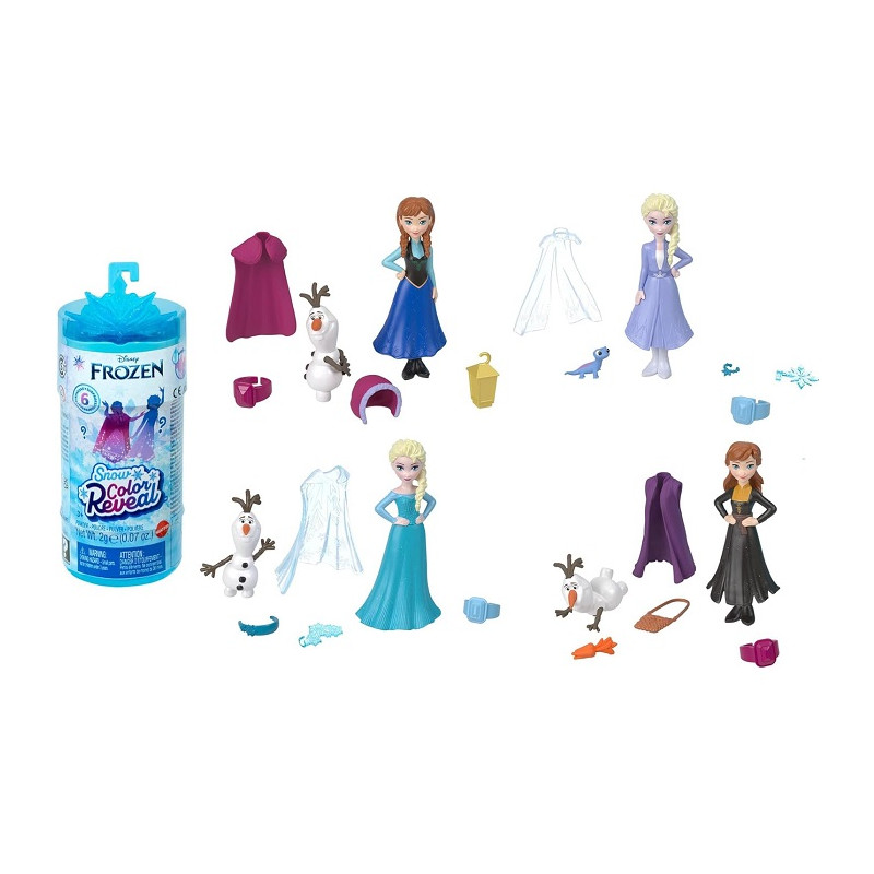 Mattel Disney Frozen Snow Color Reveal Bambola con Accessori