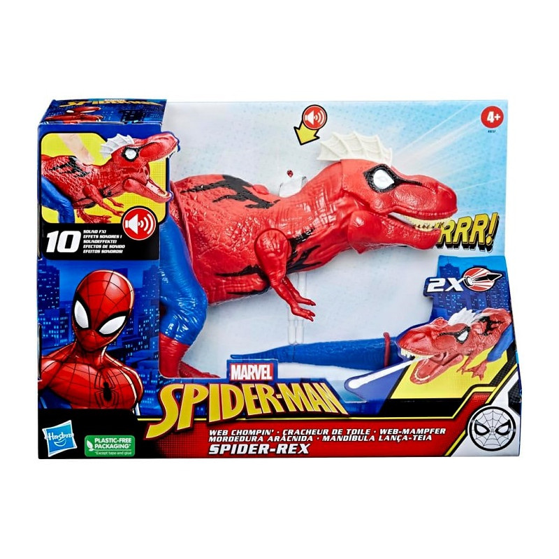 Hasbro Marvel Spiderman Spider-Rex Lancia Ragnatele con Suoni