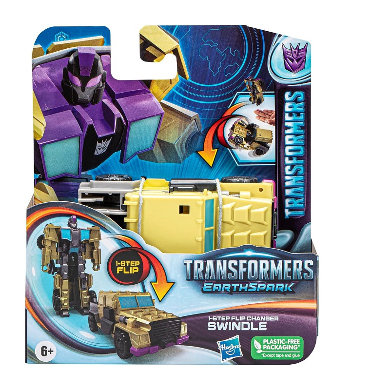 Hasbro Transformers Earthspark 1 Step Flip Changer Swindle 10 cm
