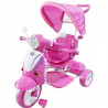 Aziamor Triciclo Vespa 2 in 1 Con Manico Direzionabile Rosa per Bambini