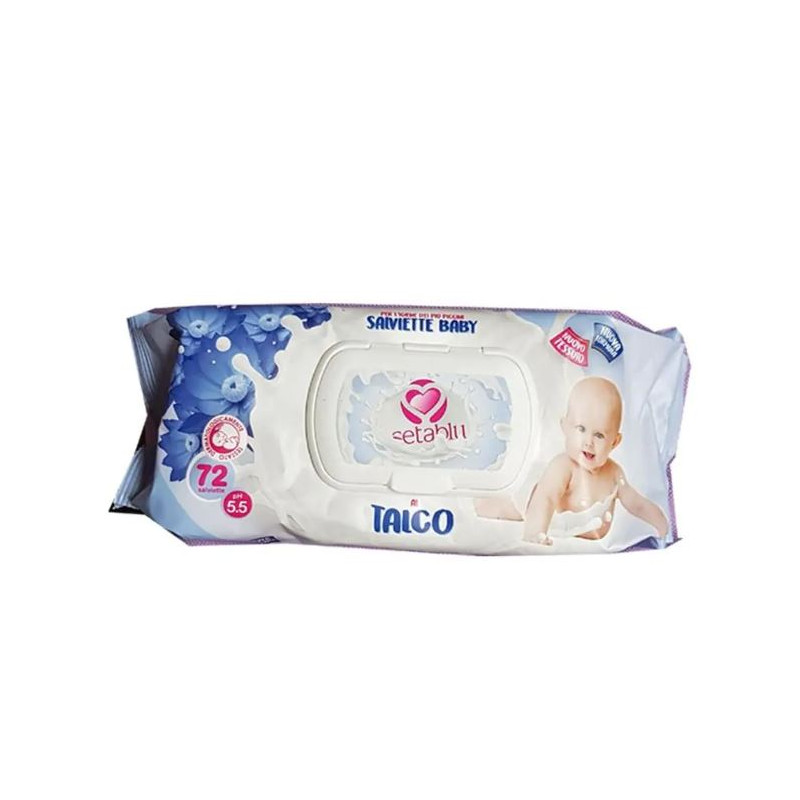 Setablu Salviettine Baby Talco Offerta 4 Confezioni da 72 Pezzi (4x72)