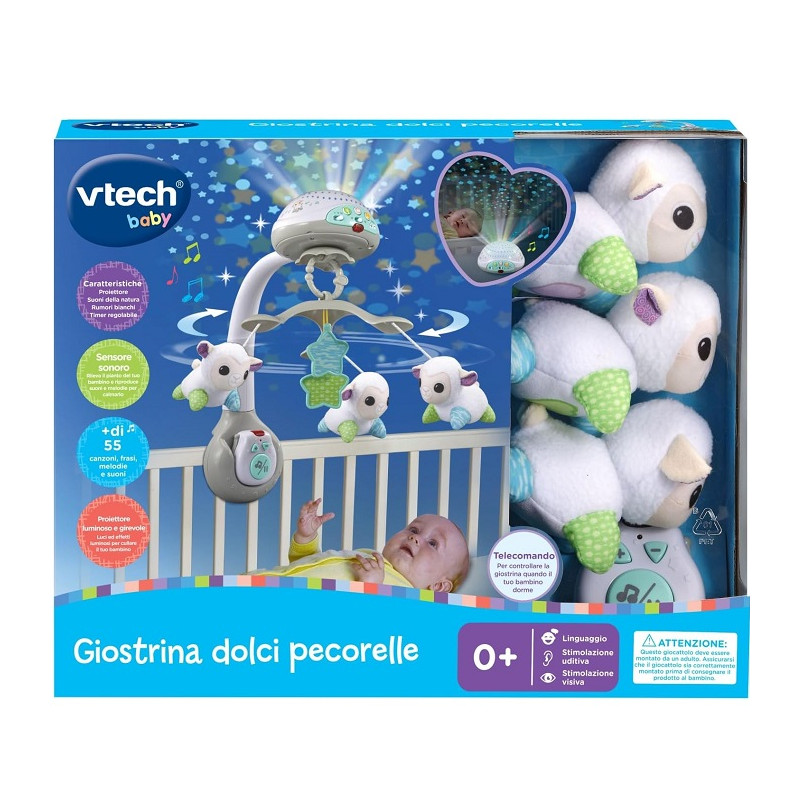 VTech Baby Giostrina Dolci Pecorelle Proiettore Musicale con Telecomando