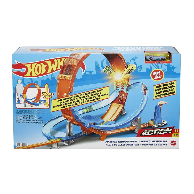 Mattel Hot Wheels Pista Schianti Acrobatici con Loop Gigante