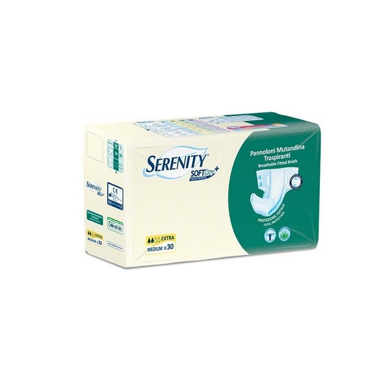 Serenity Soft Dry Extra Pannoloni Mutandina Traspiranti per Adulto Confezioni da 30 Pezzi