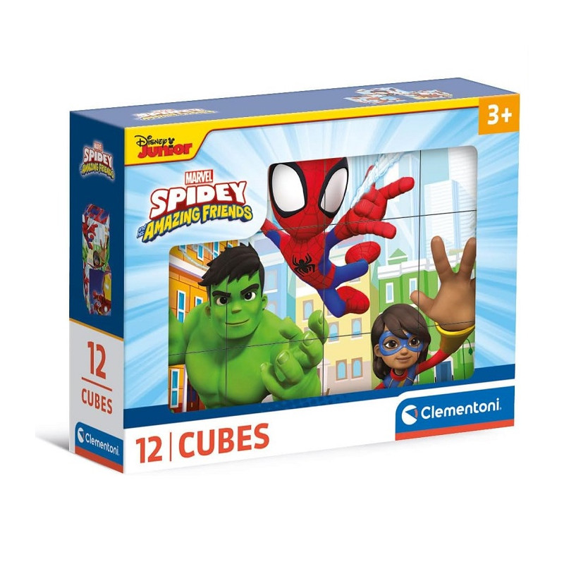 Clementoni Marvel Spidey e i Suoi Fantastici Amici Puzzle 12 Cubi